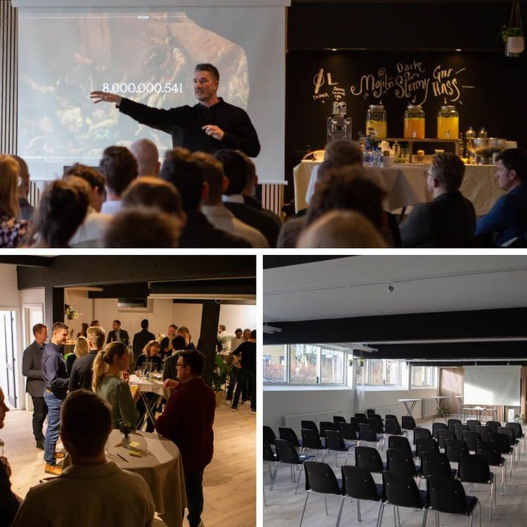 Reception i kælderen